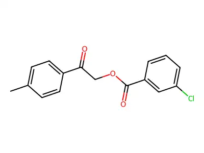 2-(4-Methylphenyl)-2-oxoethyl 3-chlorobenzoate structure