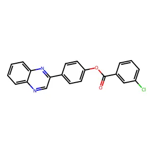 4-(2-Quinoxalinyl)phenyl 3-chlorobenzoate structure