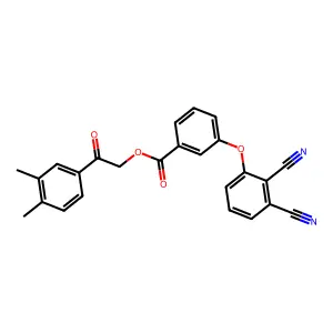 2-(3,4-Dimethylphenyl)-2-oxoethyl 3-(2,3-dicyanophenoxy)benzoate structure