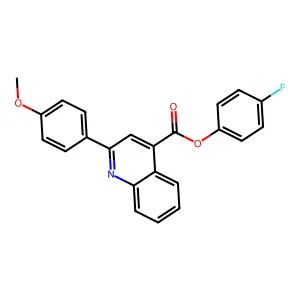 4-Fluorophenyl 2-(4-methoxyphenyl)quinoline-4-carboxylate structure