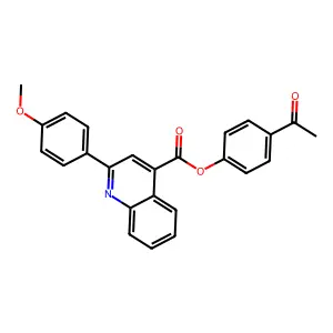 4-Acetylphenyl 2-(4-methoxyphenyl)quinoline-4-carboxylate structure