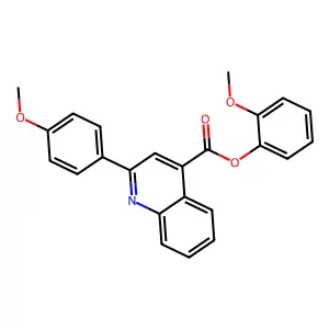 2-Methoxyphenyl 2-(4-methoxyphenyl)quinoline-4-carboxylate structure