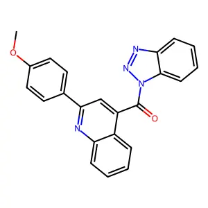 Benzotriazol-1-yl-[2-(4-methoxyphenyl)quinolin-4-yl]methanone structure