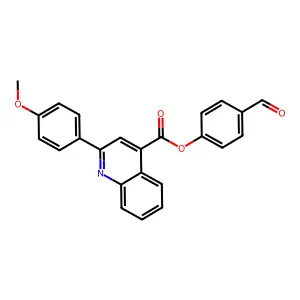 4-Formylphenyl 2-(4-methoxyphenyl)quinoline-4-carboxylate structure
