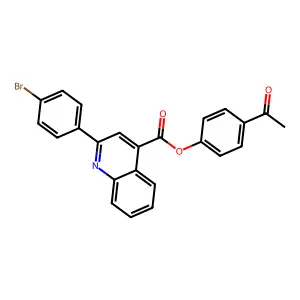 4-Acetylphenyl 2-(4-bromophenyl)quinoline-4-carboxylate structure