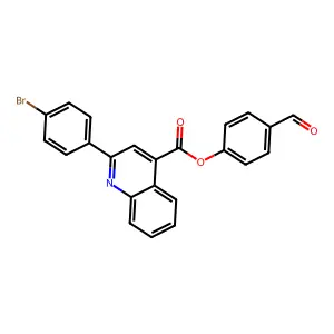 4-Formylphenyl 2-(4-bromophenyl)quinoline-4-carboxylate structure