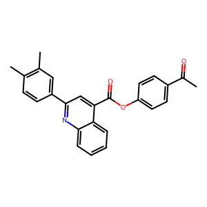 4-Acetylphenyl 2-(3,4-dimethylphenyl)-4-quinolinecarboxylate structure