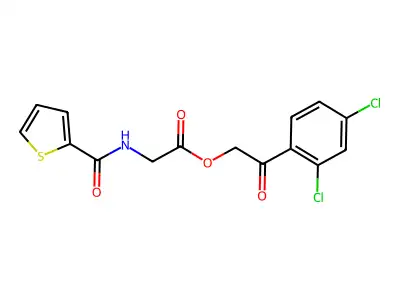 2-(2,4-Dichlorophenyl)-2-oxoethyl 2-(2-thienylcarbonylamino)acetate structure