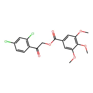 2-(2,4-Dichlorophenyl)-2-oxoethyl 3,4,5-trimethoxybenzoate structure