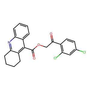 2-(2,4-Dichlorophenyl)-2-oxoethyl 1,2,3,4-tetrahydroacridine-9-carboxylate structure
