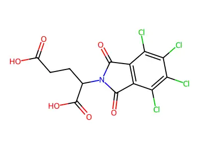 2-(4,5,6,7-tetrachloro-1,3-dioxo-1,3-dihydro-2H-isoindol-2-yl)pentanedioic acid structure
