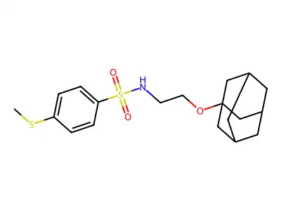 N-[2-(1-adamantyloxy)ethyl]-4-methylsulfanylbenzenesulfonamide structure
