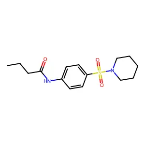 N-(4-piperidin-1-ylsulfonylphenyl)butanamide structure