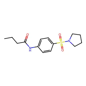 N-(4-pyrrolidin-1-ylsulfonylphenyl)butanamide structure