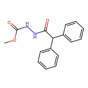 Methyl 2-(diphenylacetyl)hydrazinecarboxylate structure