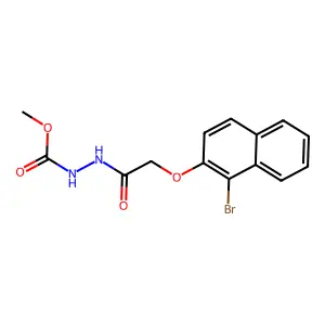 Methyl 2-{[(1-bromo-2-naphthyl)oxy]acetyl}hydrazinecarboxylate structure