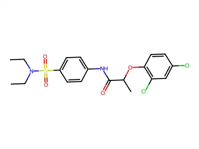 2-(2,4-dichlorophenoxy)-N-{4-[(diethylamino)sulfonyl]phenyl}propanamide structure
