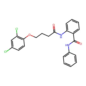 2-{[4-(2,4-dichlorophenoxy)butanoyl]amino}-N-phenylbenzamide structure