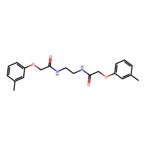 2-(3-methylphenoxy)-N-[2-[[2-(3-methylphenoxy)acetyl]amino]ethyl]acetamide structure