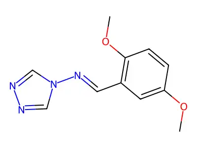 N-[(E)-(2,5-dimethoxyphenyl)methylidene]-4H-1,2,4-triazol-4-amine structure