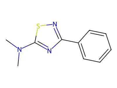 N,N-dimethyl-3-phenyl-1,2,4-thiadiazol-5-amine structure