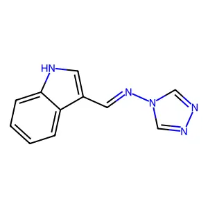 N-(1H-Indol-3-ylmethylene)-4H-1,2,4-triazol-4-amine structure