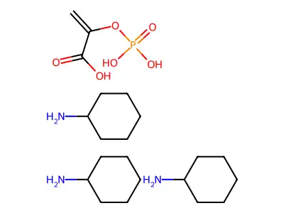 Phospho(enol)pyruvate tri(cyclohexylammonium) salt structure