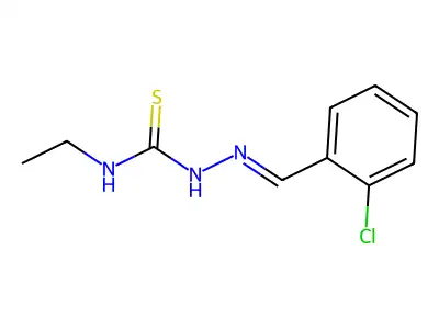 1-[(2-Chlorophenyl)methylideneamino]-3-ethylthiourea structure