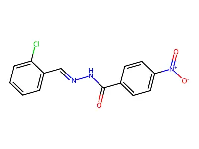 N-[(2-chlorophenyl)methylideneamino]-4-nitrobenzamide structure