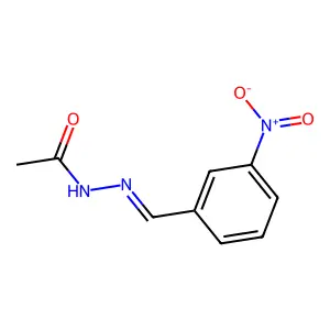 N-[(3-nitrophenyl)methylideneamino]acetamide structure