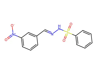 N'-[(E)-(3-Nitrophenyl)methylidene]benzenesulfonohydrazide structure