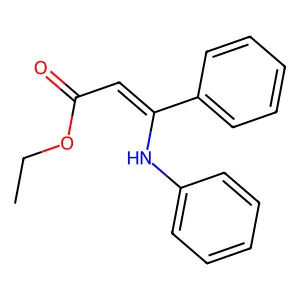 Ethyl 3-anilino-3-phenylprop-2-enoate structure