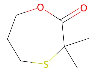 1,4-Oxathiepan-2-one, 3,3-dimethyl- structure