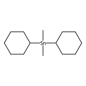 Dicyclohexyl(dimethyl)stannane structure