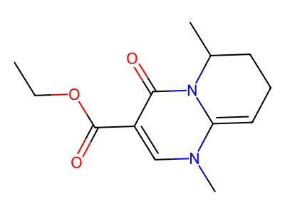 4H-Pyrido[1,2-a]pyrimidine-3-carboxylic acid, 1,6,7,8-tetrahydro-1,6-dimethyl-4-oxo-, ethyl ester structure