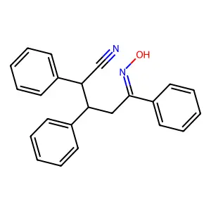 5-(Hydroxyimino)-2,3,5-triphenylpentanenitrile structure