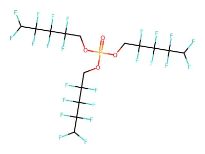 Tris(2,2,3,3,4,4,5,5-octafluoropentyl) phosphate structure