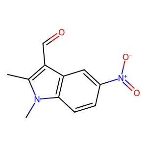 1,2-Dimethyl-5-nitro-1H-indole-3-carboxaldehyde structure