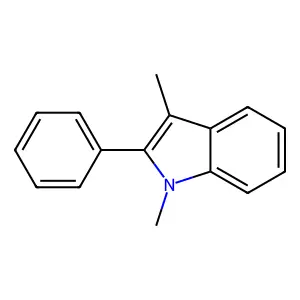 1,3-Dimethyl-2-phenylindole structure