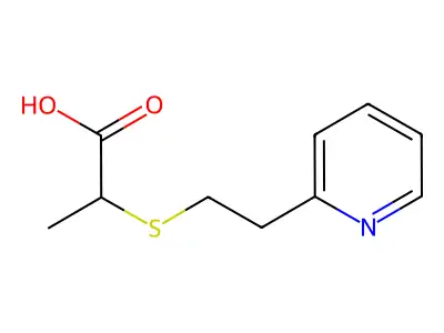 2-(2-Pyridin-2-yl-ethylsulfanyl)-propionic acid structure