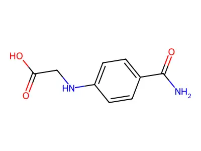 2-((4-Carbamoylphenyl)amino)acetic acid structure