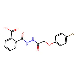 2-({2-[(4-Bromophenoxy)acetyl]hydrazino}carbonyl)benzoic acid structure