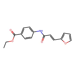 (E)-ethyl 4-(3-(furan-2-yl)acrylamido)benzoate structure