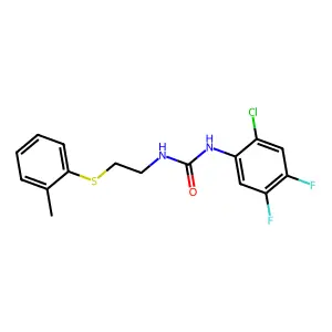 1-(2-Chloro-4,5-difluorophenyl)-3-[2-(2-methylphenyl)sulfanylethyl]urea structure