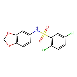 N-(1,3-benzodioxol-5-yl)-2,5-dichlorobenzenesulfonamide structure