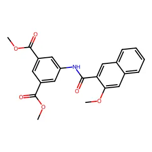 Dimethyl 5-[(3-methoxy-2-naphthoyl)amino]isophthalate structure