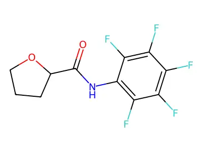 N-(pentafluorophenyl)tetrahydrofuran-2-carboxamide structure