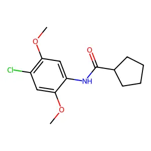 N-(4-chloro-2,5-dimethoxyphenyl)cyclopentanecarboxamide structure