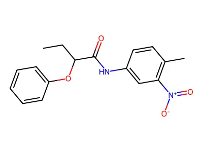 N-(4-methyl-3-nitrophenyl)-2-phenoxybutanamide structure