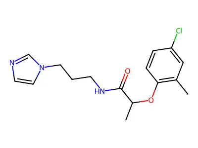 2-(4-chloro-2-methylphenoxy)-N-(3-imidazol-1-ylpropyl)propanamide structure